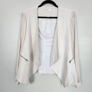 Drew (Anthropologie Brand) Silk Open Front Shawl Blazer Size Small